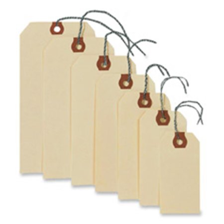WORKSTATION Consumer Products  Shipping Tags W-Wire- No 2- 3-.25in.x1-.63in.- Manila TH861536